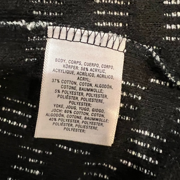 Anthropologie Saturday Sunday Luci Black Gray Knit Waterfall Cardigan - Picture 5 of 11